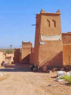 a small building in the middle of a desert at Kasbah of Peace Draa Valley Zagora in Zagora