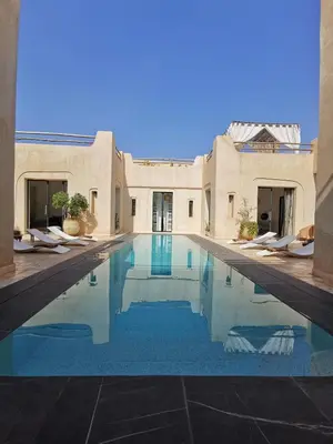 Gallery image of stunning beldi-chic villa with heated pool in Marrakech