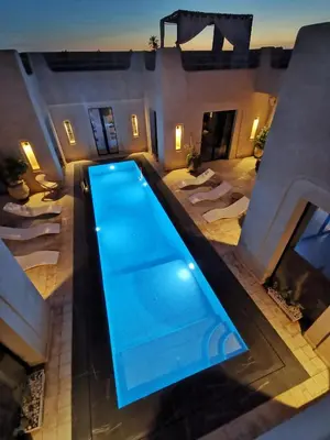 Gallery image of stunning beldi-chic villa with heated pool in Marrakech