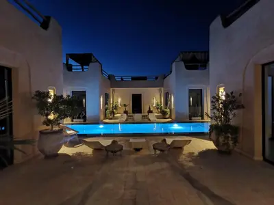 Gallery image of stunning beldi-chic villa with heated pool in Marrakech