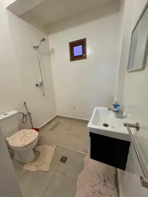 a bathroom with a toilet and a sink at Motia's farm in Marrakech