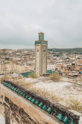 a view of the city from the citadel at Dar Chrif Idrissi in Fès