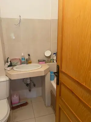 a bathroom with a sink and a toilet at تازة in Taza