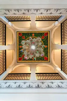 a painting on the ceiling of a room at Villa Leila Farmhouse in Marrakech
