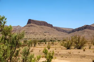 a view of a desert with mountains in the background at Land of dreams in Nkob
