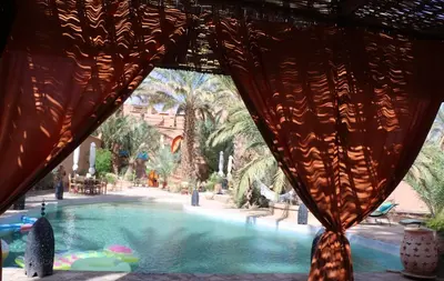a view of a swimming pool in a resort at Dar Pienatcha in Zagora