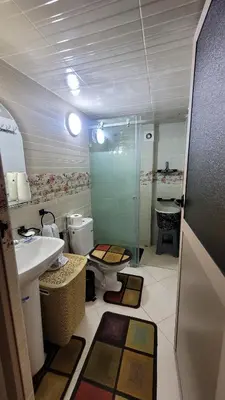 a bathroom with a shower and a sink and a toilet at Charme & Confort au Cœur de Meknes in Meknès