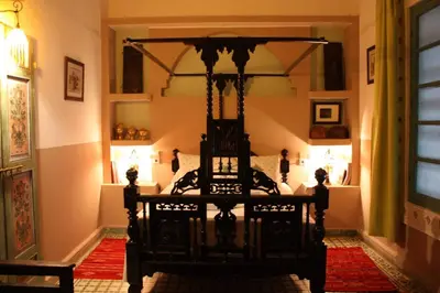 a bedroom with a bed in a room at Ryad Meknassia in Meknès