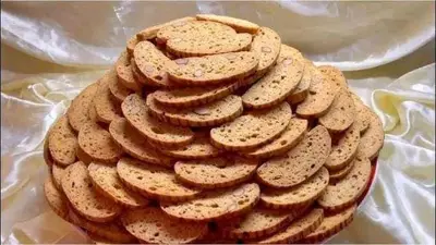 a stack of cookies in the shape of a spiral at Merzougadreamcamp in Merzouga