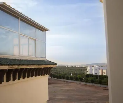a view from the balcony of a building at luxury Apartment Near Stadium and Airport in Fès