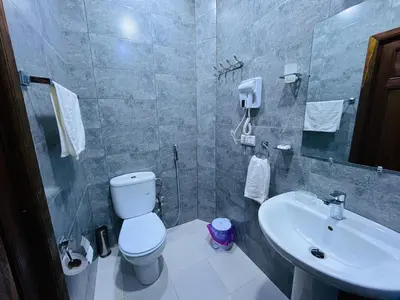 a bathroom with a toilet and a sink at Riad Fes Miracle in Fès al Bali