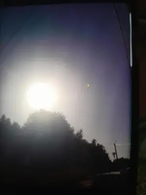 a foggy sky with the sun in the distance at dar hanane in Zaouia Sidi Rahkal