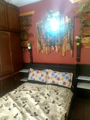 a bedroom with a bed in a room at Air house in Gare de Meknès