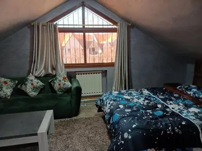 a bedroom with a bed and a window at Lovely & Cozy Self-Contained Studio Apartment For 2 Guests Apt No 3 in Ifrane