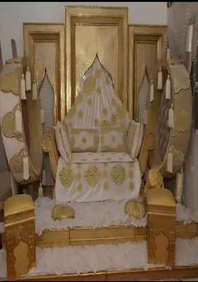 a cake of a bed in a room at Luxury 3-bedroom apartments 5-min to the Airport in Fès