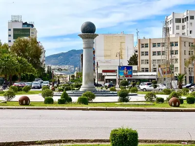 a monument in the middle of a city at Luxury appartement centre ville fes in Fès