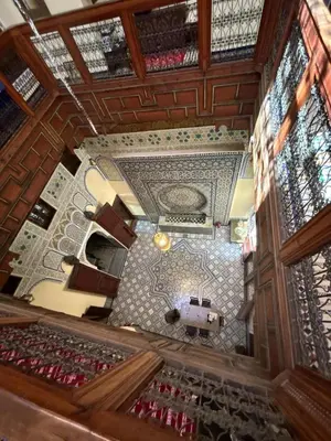 an overhead view of the organ in a church at Dar Na in Station Bab Ftouh