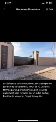 a screenshot of a picture of a building at Villa avec piscine chauffée in Marrakech