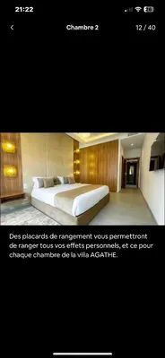 a picture of a hotel room with two beds at Villa avec piscine chauffée in Marrakech