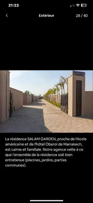a screenshot of a website with a picture of a building at Villa avec piscine chauffée in Marrakech