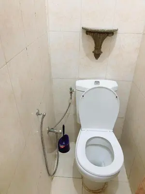 a bathroom with a toilet and a shower at Dar lmallouki 1 in Fès