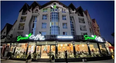 a large building with a sign on the front of it at appartement amira ifrane in Ifrane