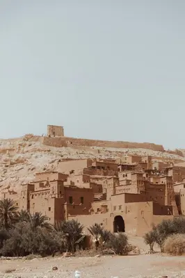 a village in the middle of the desert at bed&breakfast in Merzouga
