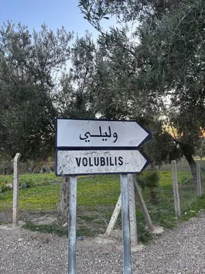 a sign that says volubbidis on the side of a road at Maison in Nzala Beni Ammar