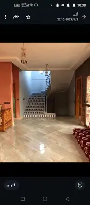 a view of an empty room with a staircase at villa maya in Ourika