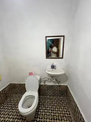 a bathroom with a toilet and a sink at Gite Amani Guest House in Zaouia Hansala