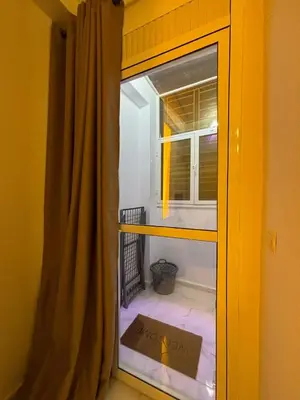 a room with a window with a sign that says hope at إقامة جنان كاميليا مكناس in Douar Sidi Cherki