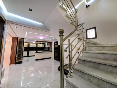 a staircase in a house with a lobby at Yacout 1 in Fès