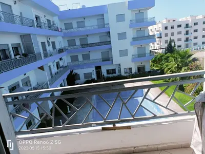 a view from the balcony of a building at pool view 105 meters in Oulad Akkou