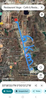 a screenshot of a map of the vesuviusearch at Luxuriöse Wohnung in Fez in Fès