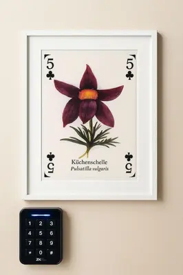 a picture of a flower in a frame next to a calculator at Relax Family 04 - Cozy Entire Apartment in City Center in Ouarzazate