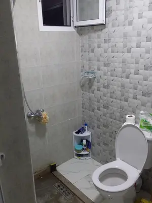 a bathroom with a toilet and a shower at Appartement A Martil in Oulad Akkou