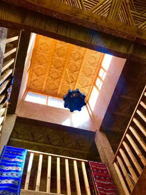 an overhead view of a room with a ceiling at Hotel KASBAH DADES MGOUN in Kalaat MGouna