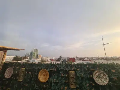 a view of a city from the roof of a building at House Silya in Oulad Akkou