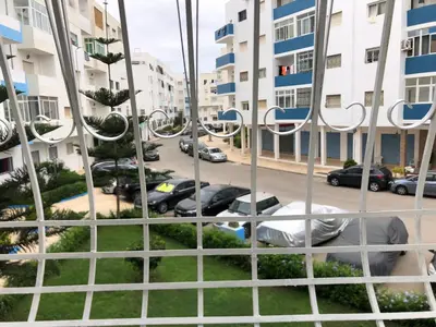 a view of a parking lot from a building at مارتيل in Oulad Akkou