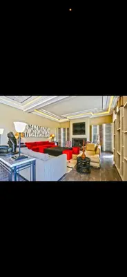 a living room with couches and a couch and a table at Villa Marrakech in Oulad Akkou
