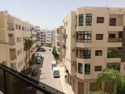 a view from the balcony of an apartment building at Résidence les princesses champs de course in Fès