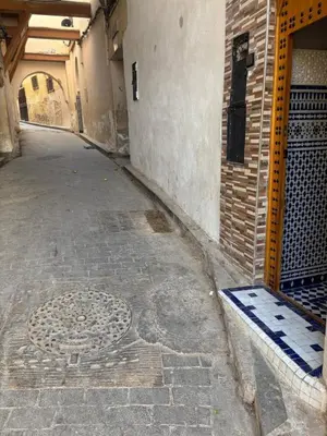 an empty alley with a manhole in a building at M & S Guest House in Fès