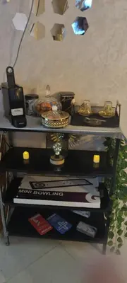 a table with food and drinks on top of it at Vip apartment in Fès