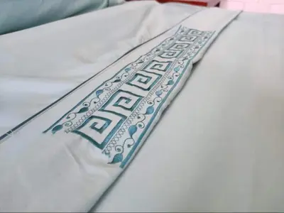 a mattress with a hotel sign on top of it at Afriquia Star in Oulad Akkou