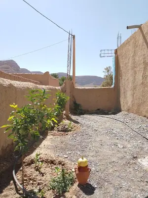 a fire hydrant in the middle of a dirt road at Gîte Palma Eagle Ziz Canyon in Er Rachidia