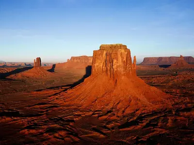 a view of a desert canyon with a rock formation at Milano in Oulad Akkou
