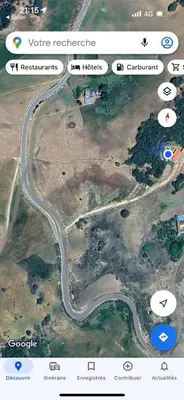 a map of a road with buildings and a freeway at Villa en montage in Khenifra