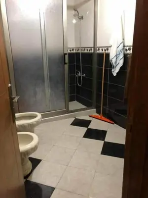 a bathroom with a shower and a toilet at sabri in Beni Mellal