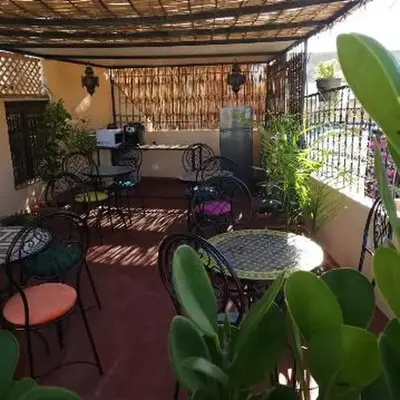 The hostel with terrace view