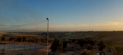a view of a park with a street light at El Borj apartment in fes-Fes in Fès